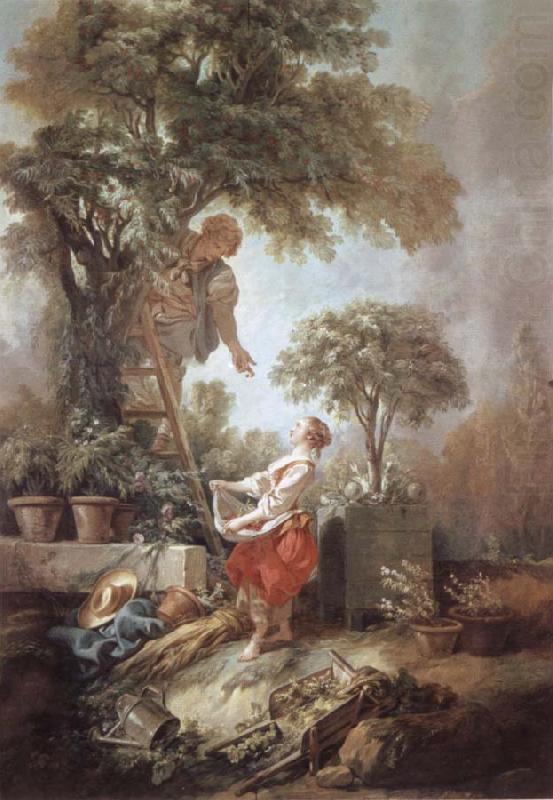 Francois Boucher Landscape with Kirschpfluckerin china oil painting image